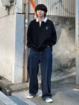 「ct70」｜「アイテム（スウェット）」を使った、がーさん（メンズ・177cm）の秋コーディネート