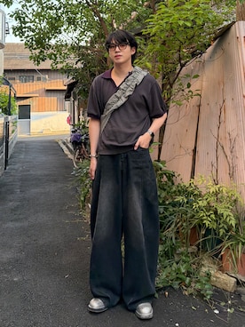 「OUAT（オーユーエーティー）のアイテム」を使った、がーさん（メンズ・177cm）の夏コーディネート