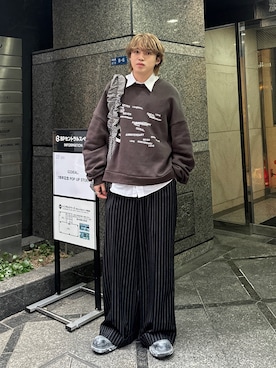 「アイテム（スウェット）」を使った、がーさん（メンズ・177cm・20代）の冬コーディネート