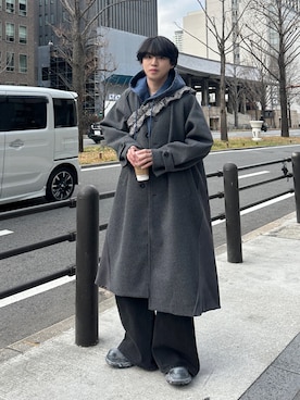 「ajouter flow（アジューテフロー）のアイテム」を使った、がーさん（メンズ・177cm）の冬コーディネート