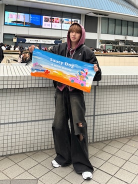 「ajouter flow（アジューテフロー）のアイテム」を使った、がーさん（メンズ・177cm）の冬コーディネート