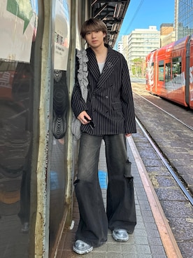 「アイテム（テーラードジャケット、その他）」を使った、がーさん（メンズ・177cm）の秋コーディネート