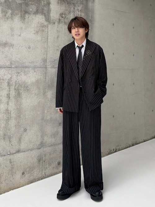 【ajouter flow】 breasted jacket ajouter flow】rhinestone double breasted jacket（テーラード