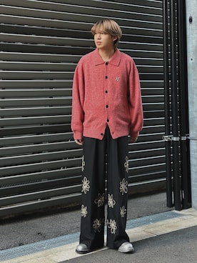 「アイテム（スラックス）」を使った、がーさん（メンズ・177cm・30代）の秋コーディネート