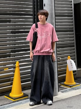 「ajouter flow（アジューテフロー）のアイテム」を使った、がーさん（メンズ・177cm）の春コーディネート