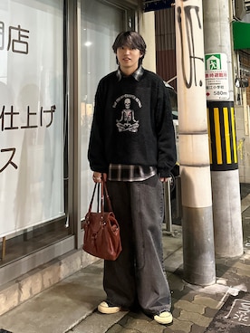 「アイテム（ニット/セーター）」を使った、がーさん（メンズ・177cm・20代）の秋コーディネート