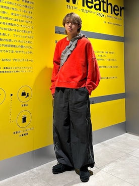 「アイテム（モカシン/デッキシューズ）」を使った、がーさん（メンズ・177cm）の秋コーディネート