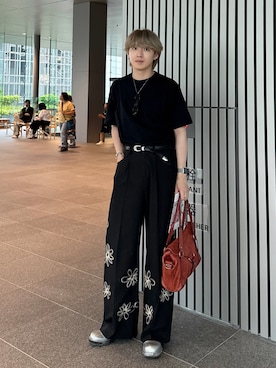 「アイテム（ベルト）」を使った、がーさん（メンズ・177cm）の夏コーディネート