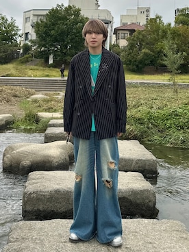 「アイテム（テーラードジャケット、その他）」を使った、がーさん（メンズ・177cm）の秋コーディネート