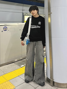 「アイテム（スウェット）」を使った、がーさん（メンズ・177cm・20代）の秋コーディネート