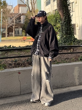 「ajouter flow（アジューテフロー）のアイテム」を使った、がーさん（メンズ・177cm）の春コーディネート