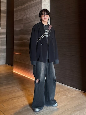 「ajouter flow（アジューテフロー）のアイテム（ジャケット/アウター）」を使った、がーさん（メンズ・177cm）の春コーディネート