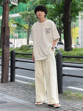 「FREAK'S STORE（フリークスストア）のアイテム」を使った、がーさん（メンズ・177cm）の夏コーディネート