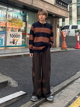 「アイテム（ポロシャツ）」を使った、がーさん（メンズ・177cm）の秋コーディネート