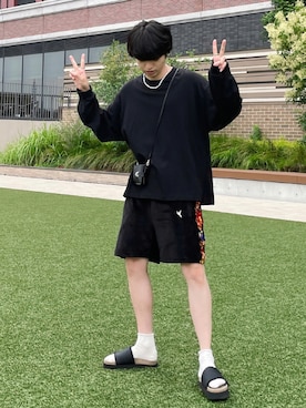 「doublet（ダブレット）のアイテム（パンツ）」を使った、がーさん（メンズ・177cm）の夏コーディネート
