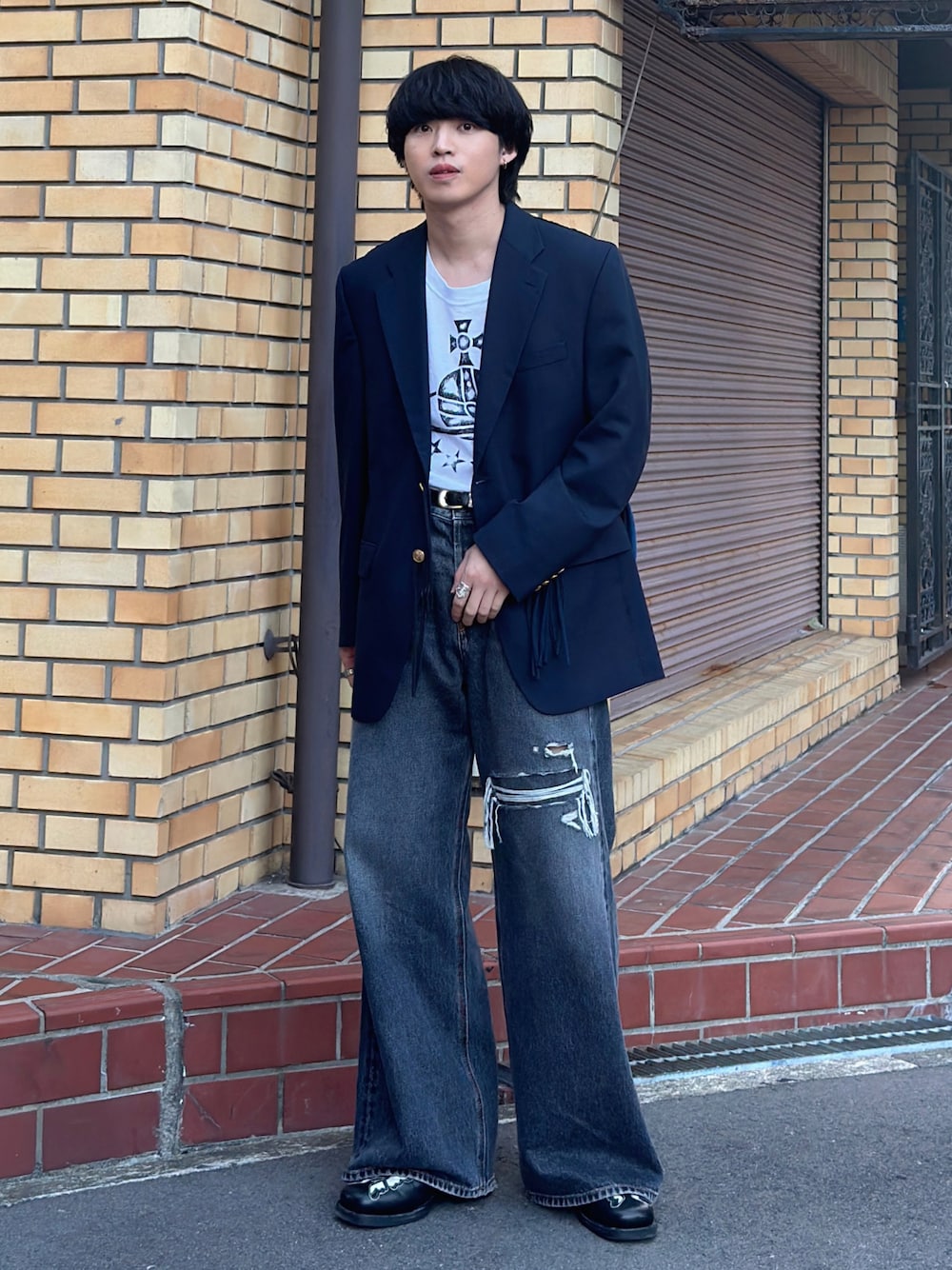 テーラードジャケット ディーゼル DIESEL テーラードジャケット ストライプ デニム切替