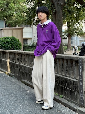 「ct70」｜「アイテム（スウェット）」を使った、がーさん（メンズ・177cm）の秋コーディネート