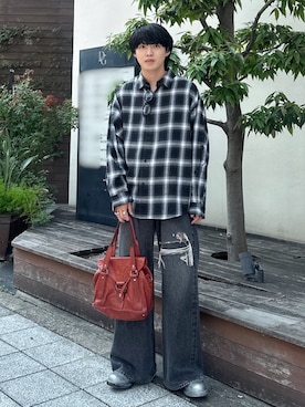 「ajouter flow（アジューテフロー）のアイテム」を使った、がーさん（メンズ・177cm）の秋コーディネート