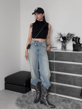 「SLY（スライ）のアイテム」を使った、comachiさん（レディース・163cm）の春コーディネート