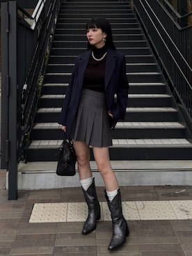 「アイテム（セットアップ）」を使った、comachiさん（レディース・163cm）の秋コーディネート