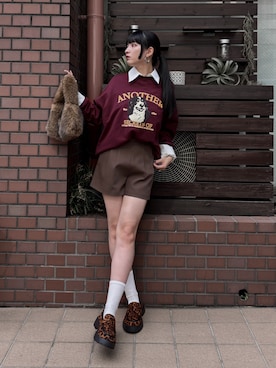 「アイテム（スウェット）」を使った、comachiさん（レディース・163cm・20代）の秋コーディネート