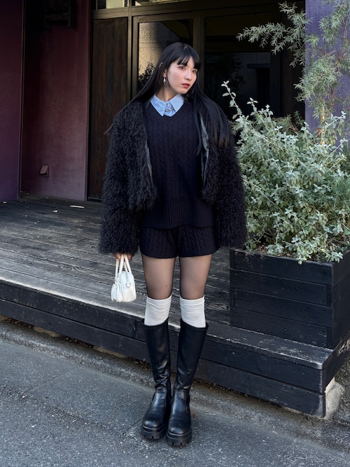 セール】プードルボアノーカラーブルゾン（その他アウター）｜Ada