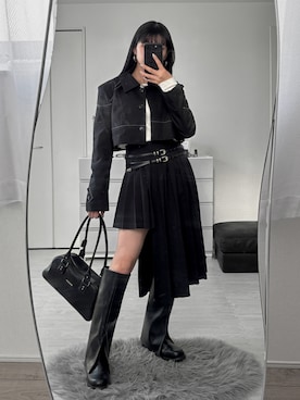 「Re:EDIT（リエディ）のアイテム」を使った、comachiさん（レディース・163cm）の冬コーディネート