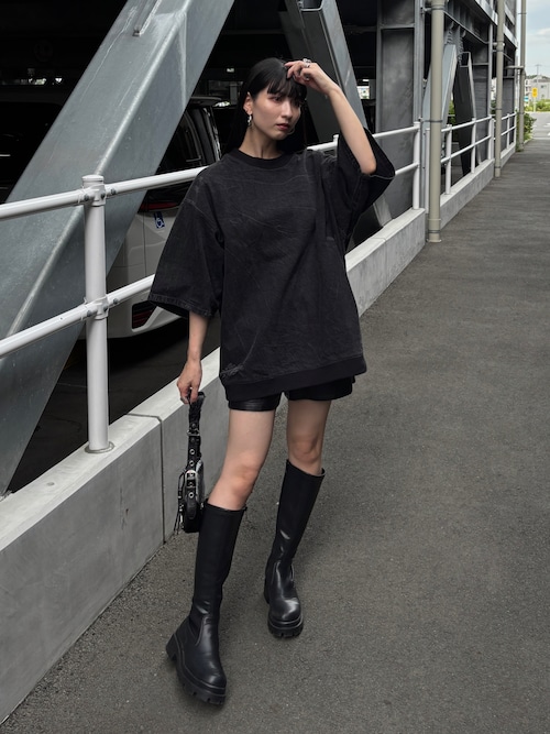 【DIESEL】26 レザーショートパンツ 羊革 ブラック レディース 3color ／ 5size 】太ベルトハイウエストタックレザーショートパンツ