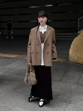 「アイテム（ハンドバッグ）」を使った、comachiさん（レディース・163cm）の秋コーディネート