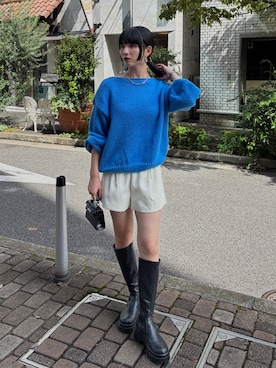 「アイテム（ブーツ）」を使った、comachiさん（レディース・163cm）の秋コーディネート