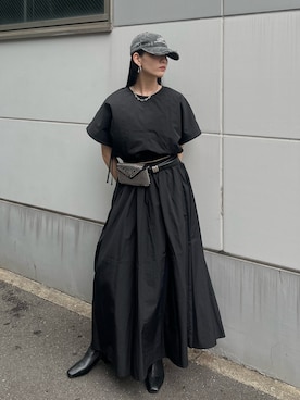 「NOWLE（ノウル）のアイテム」を使った、comachiさん（レディース・163cm）の夏コーディネート