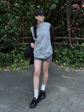 「ハーフジップ」｜comachiさん（レディース・163cm）の秋コーディネート