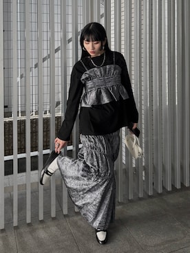 「アイテム（Tシャツ/カットソー）」を使った、comachiさん（レディース・163cm）の秋コーディネート
