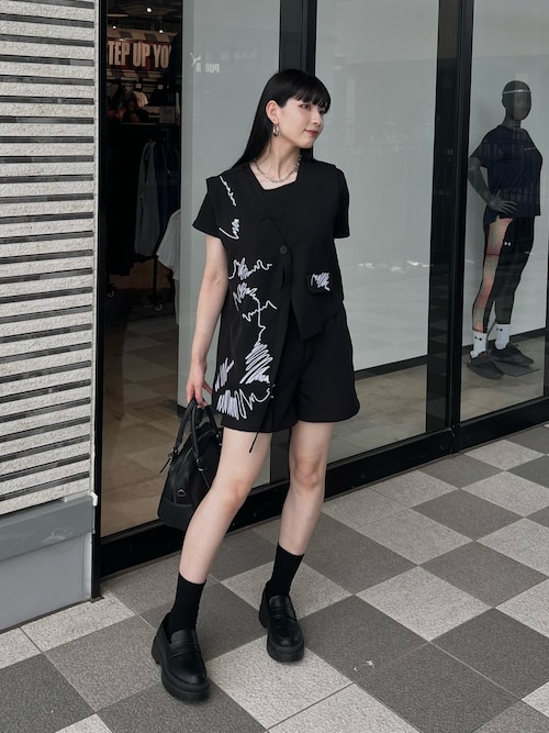 MONO8 ベスト ジレ アシンメトリーベスト レディース : ZOZOTOWN Yahoo