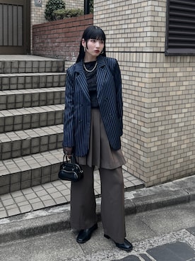 「アイテム（ブーツ）」を使った、comachiさん（レディース・163cm）の秋コーディネート