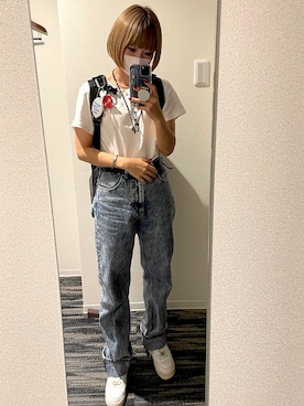 「carhartt」｜「アイテム（パンツ）」を使った、わいみーさん（レディース・154cm）の秋コーディネート