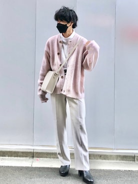 「SPINNS(スピンズ)のアイテム(ボディバッグ/ウエストポーチ)」を使った、DORIさん(メンズ・165cm)の春コーディネート