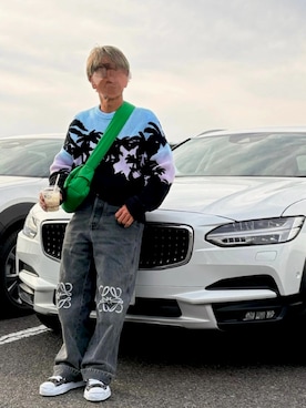 「LOEWE（ロエベ）のアイテム」を使った、SEI@ziさん（メンズ・169cm）の春コーディネート