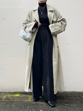 ENOF(イナフ)の「long coat(ステンカラーコート)」 - WEAR