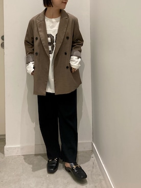 「AMERICAN HOLIC」｜「アイテム（ブルゾン）」を使った、真依子さん（レディース・152cm）の秋コーディネート