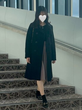 「BLUE LABEL CRESTBRIDGE（ブルーレーベルクレストブリッジ）のアイテム（その他アウター）」を使った、rico / フォロバ100% ☺︎さん（レディース・158cm）の冬コーディネート