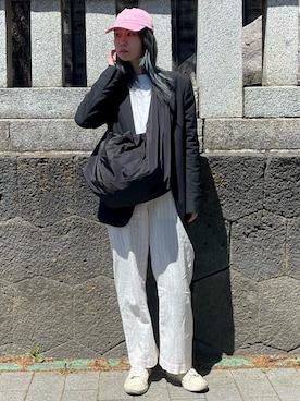 「DRESSEDUNDRESSED（ドレスドアンドレスド）のアイテム（ジャケット/アウター）」を使った、saori.oさん（レディース・165cm）の春コーディネート