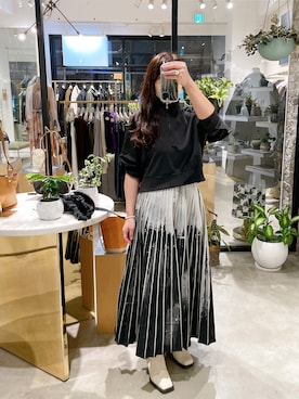 「Ameri（アメリ）のアイテム」を使った、mireさん（レディース・157cm）の秋コーディネート