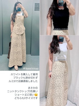 「AMERI」｜「アイテム（アクセサリー）」を使った、mireさん（レディース・157cm）の春コーディネート