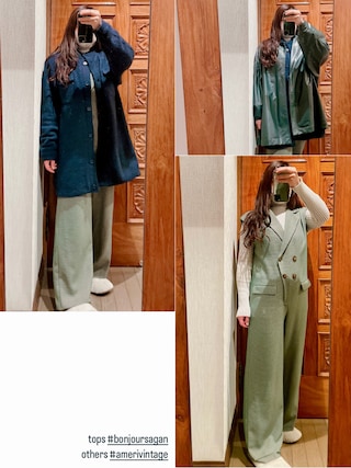 Ameri（アメリ）の「MINI CHECK JACKET ROMPERS（つなぎ