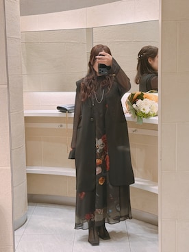 「Ameri（アメリ）のアイテム（ワンピース/ドレス）」を使った、mireさん（レディース・157cm）の夏コーディネート