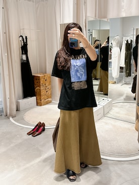 「AMERI」｜「アイテム（アクセサリー）」を使った、mireさん（レディース・157cm）の春コーディネート