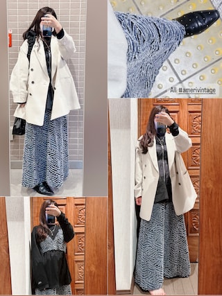 Ameri（アメリ）の「MESSAGE PRINT LS TEE（Tシャツ/カットソー