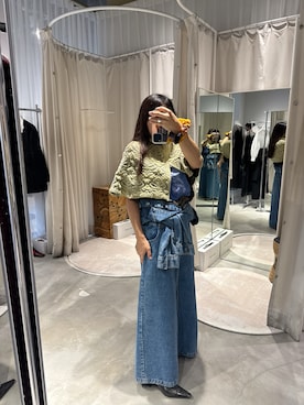 「AMERI」｜「アイテム（ワンピース/ドレス）」を使った、mireさん（レディース・157cm）の秋コーディネート