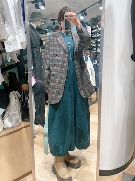 「Ameri（アメリ）のアイテム（ネックレス）」を使った、mireさん（レディース・157cm）の秋コーディネート